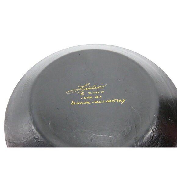 MADONNA and CHILD Glass Plate Signed in 2007 by Daria Hulak-Kulchytsky 10.6" - Picture 12 of 12